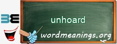 WordMeaning blackboard for unhoard